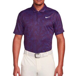 NIKE GOLF TIGER WOODS ADV CONTOUR PRINT POLO SHIRT DX6092-610 BORDEAUX L-TALL
